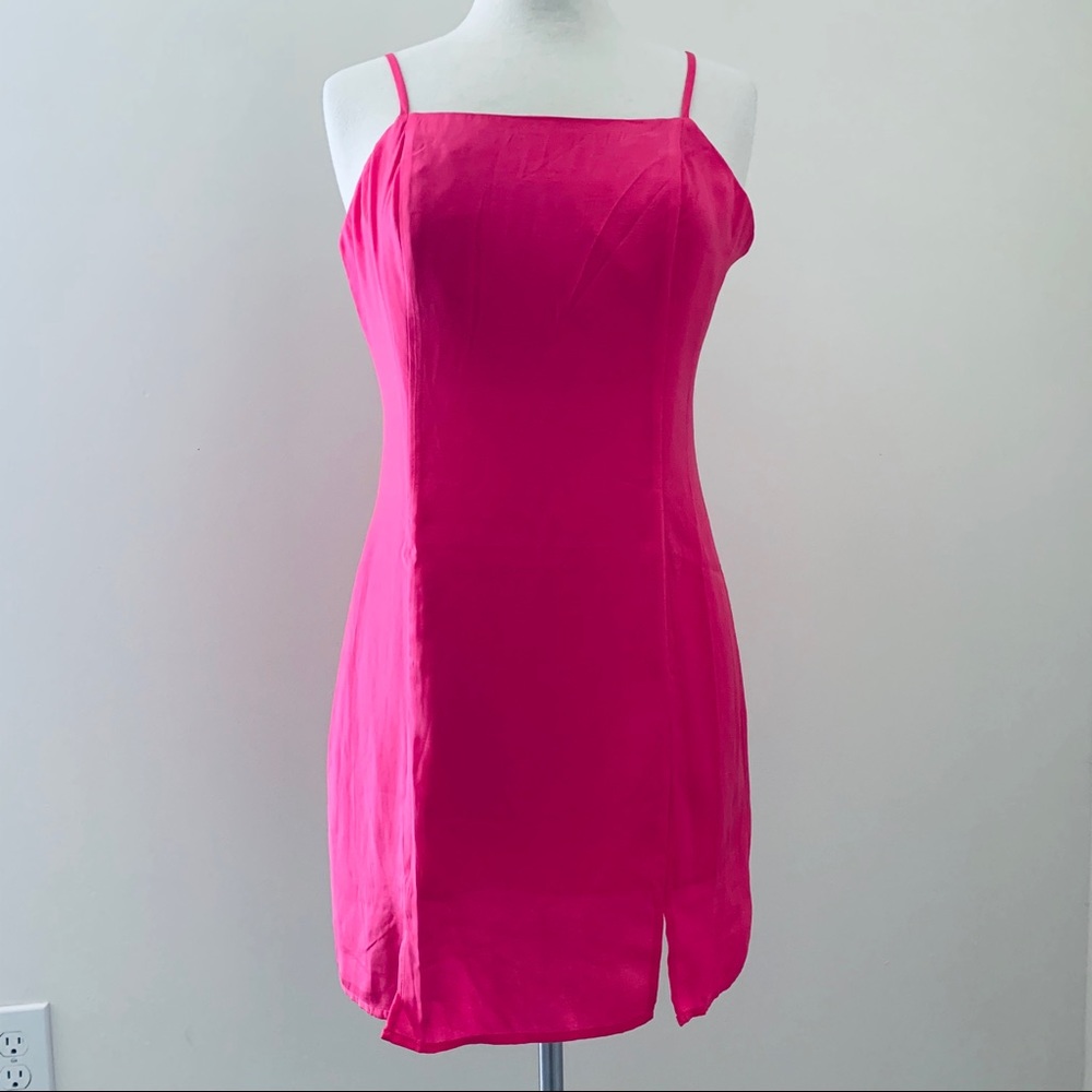 Zilingo NWT Mini Strap Slip Dress with Slits